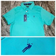 WIlliam Murray Classic Polo Shirt Mens Size XXL Golf Shirt Stretch Seafoam Green