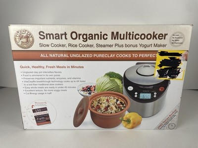 VITACLAY SMART ORGANIC MULTI COOKER RICE COOKER, SLOW COOKER Healthy 8 Cup