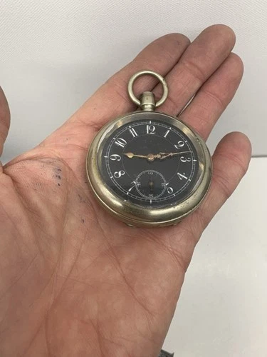 Antique Longines 16s-18s Pocket Watch Black Dial
