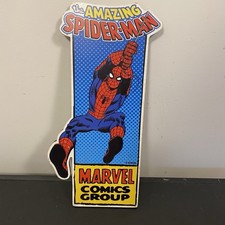 Marvel Spider-Man Wood Wall Mounted Sign Plaque Glossy Retro Vertical