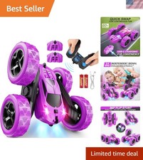 2.4 GHZ Remote Control Car for Girls - 360 Flipping Stunt Car with Headlights