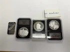 Lot of 4 - 1 Troy oz .999 Fine Silver Bar And Rounds Bullion