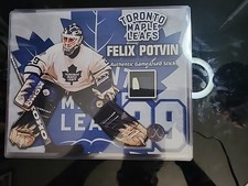 Felix Potvin Toronto Maple Leafs Game Used Stick Picture With Coa