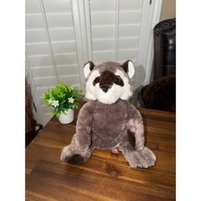 Douglas Cuddle Toy Raccoon Plush Stuffed Animal Grey Brown 11 inch