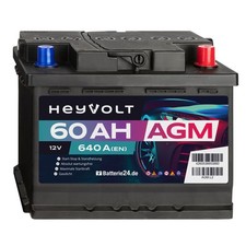 HeyVolt 60Ah Autobatterie 12V AGM 560901068