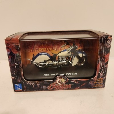 New Ray Indian Four 1939 Motorcycle Miniature New In Box 1:32 Scale Die Cast