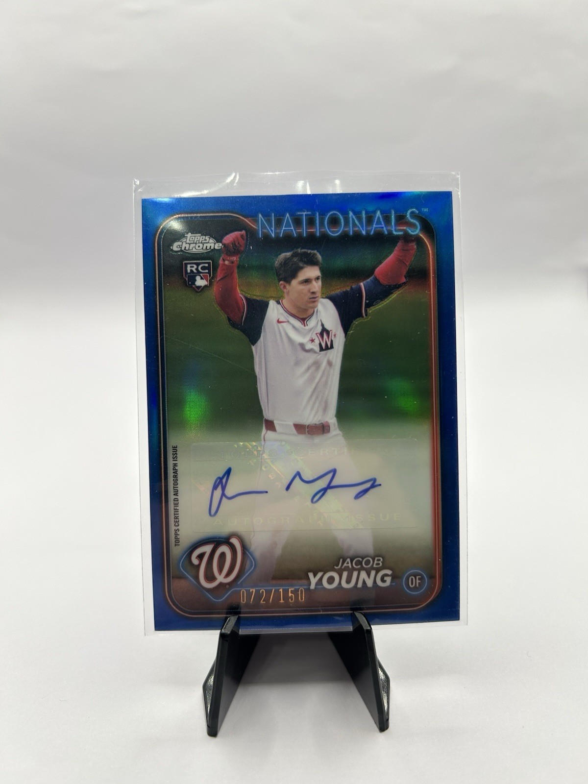 2024 Topps Chrome Update Series - Rookie Autographs Jacob Young Blue 72/150