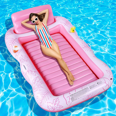 Aufblasbarer Luftmatratze Pool, Inflatable Tanning Pool Mit Tassenhalter, Pool L