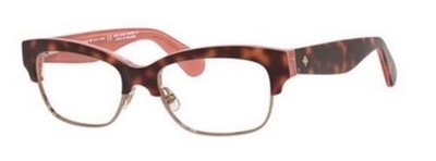 Kate Spade Eyeglasses Women's Cat Eye Shantal QTQ Havana Pink 52mm NEW!