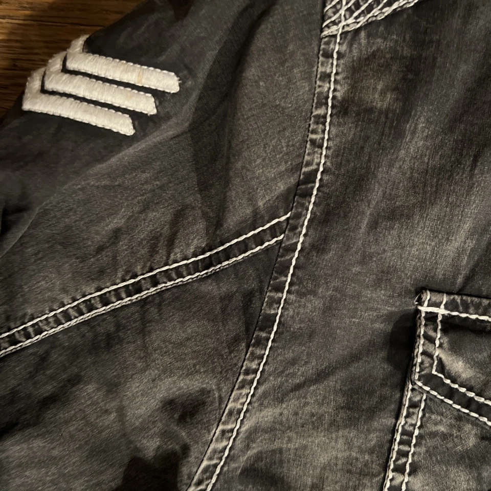 Camisa BKE Hebilla Para Hombre XXL Atlética Negra Perla A Presión Western Rodeo Rockability Foto 2 de 4