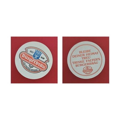 J.B.Falter Regen Stay True to Your Home Brewery Beer Mat Beer