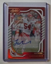 2022 Panini Absolute Leo Chenal #183 Spectrum Red Signatures /50 Auto Chiefs sp