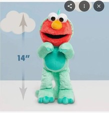 Stomping/Singing Sesame Street Elmo Dinosaur 14" Animatronic Plush
