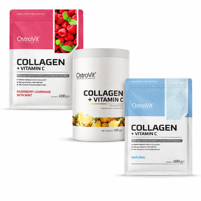 COLLAGEN + VITAMIN C 400G -Pulver- Kollagenproduktion, Gesunde Haare Haut Nägel