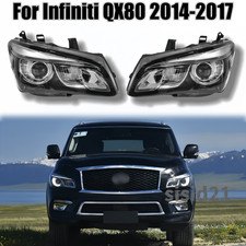 LED Front Headlights Assembly Adaptive Headlamps AFS for Infiniti QX80 2014-2017