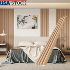 3D Wood Slat Wall Panels Waterproof Acoustic Indoor Outdoor Decor 31.5sqft New
