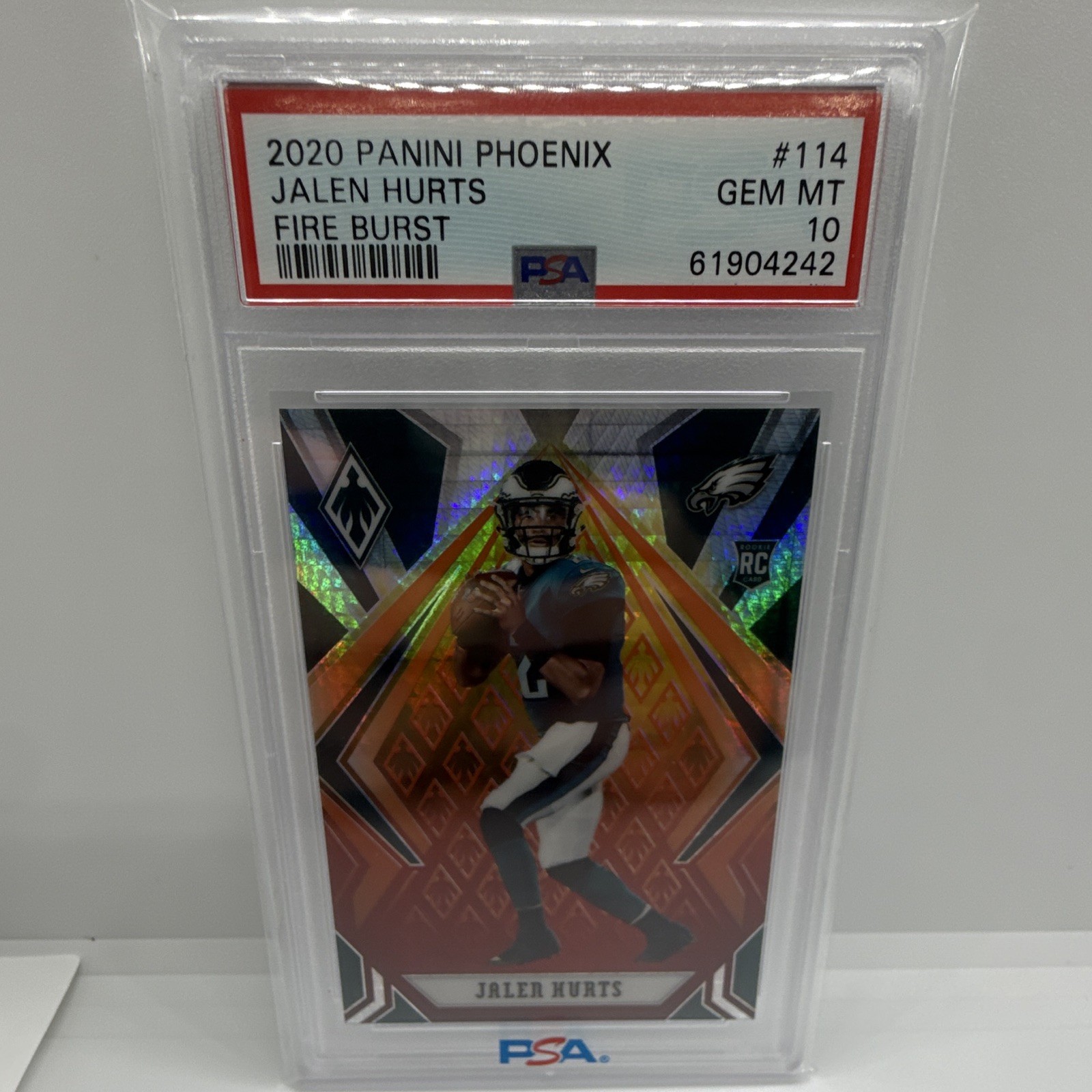 Jalen Hurts Panini Phoenix #114 Fire Burst