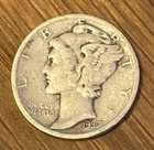 1937 Mercury Dime Fine Philadelphia New Deal Era 90% Silver  US Coin 10c