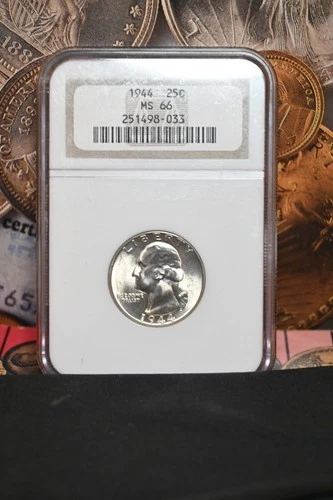 1944 Washington Quarter NGC MS66