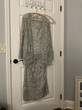 Soulmate Women?s 3 pc. silk dress set Jacket, skirt and sleeveless top 1X
