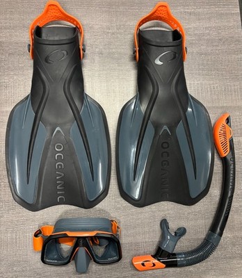 Adult Oceanic Snorkeling Set (Gray) - Size Men's 9-13/Women's 10-14 (Lot #134)