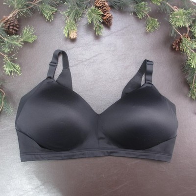 Warners Bra Womens 2X Black Wireless Lightly Lined Comfort Full Coverage Plus