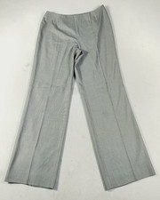 Escada Womens Dress Pants 12 EU 42 Taupe Virgin Wool Silk Blend Birdseye Trouser