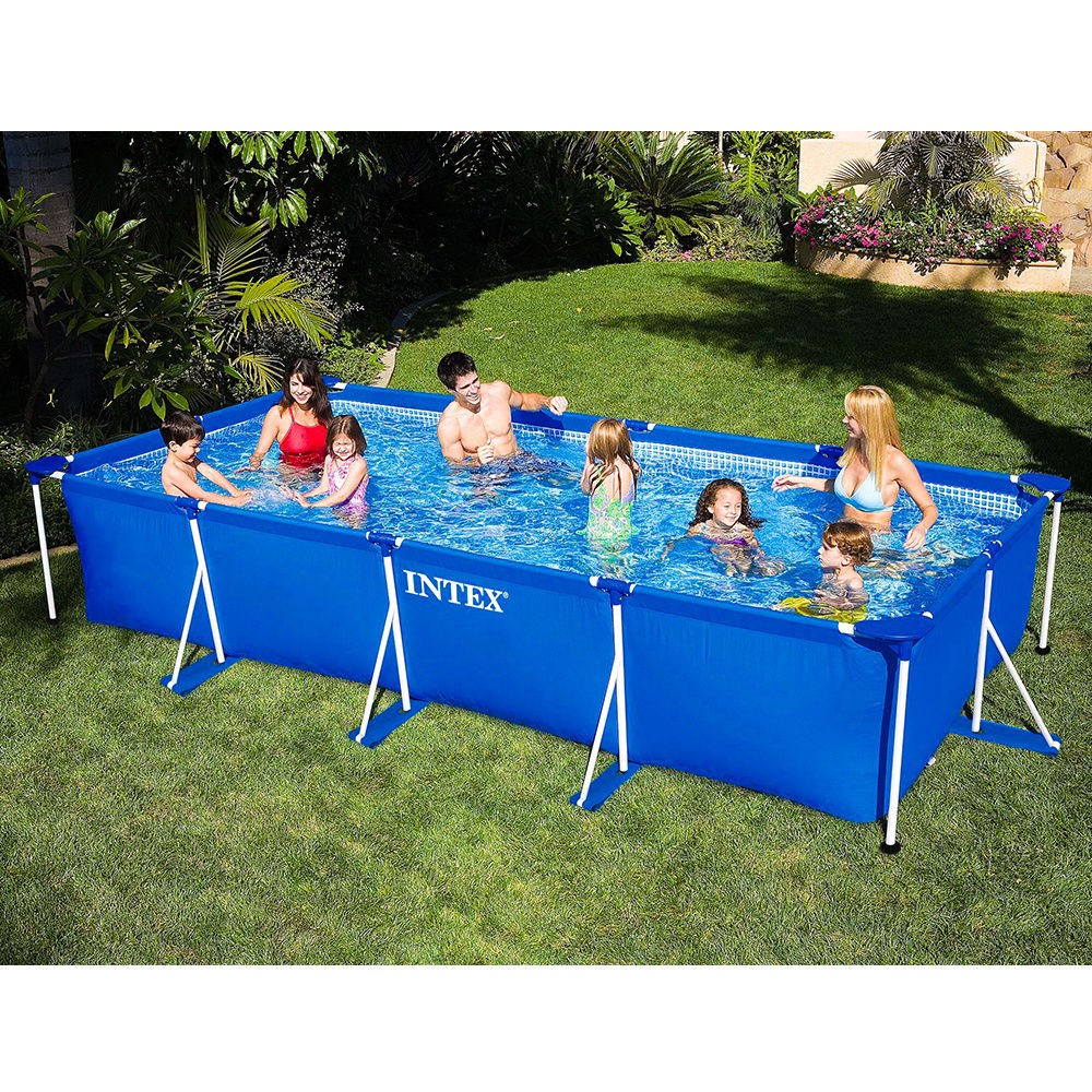 Intex Piscina Elevada Rectangular Con Estructura De Acero 450x220xh84cm 28273