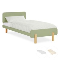 Kinderbett 90X200 Cm GrüN Matratze Lattenrost Jugendbett Einzelbett Homestyle4u