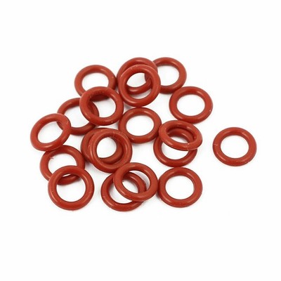 20Pcs Red 8x1.5mm Silicone Rubber Gasket O Ring Sealing Ring Heat Resistant KD *