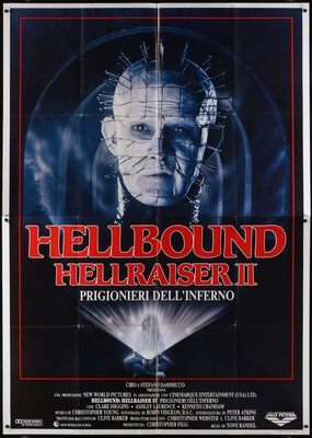 Hellbound: Hellraiser II (1988) Original Italian Movie Poster Folded 55x78