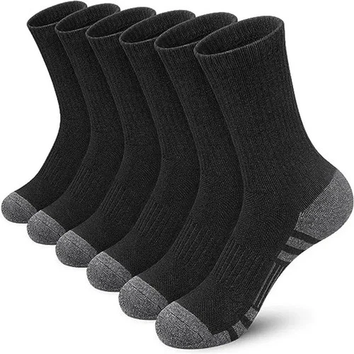 6 Pairs Mens Sports Socks Cotton Rich Cushioned Football Crew Sock Size 6-11 UK - Picture 8 of 17