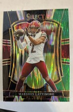 2025 Panini Select - Premier Marshon Lattimore #189 Black & Green Shock Prizm