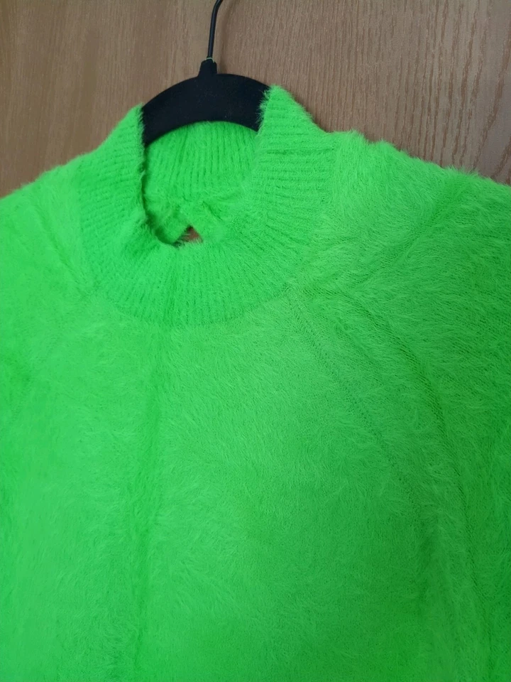 Savage X Fenty Fluff It Up Backless Catsuit Green Fuzzy Soft Jumpsuit 3X New - Image 3 of 4