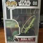 Dickey Beer Signed "Star Wars" #08 Boba Fett Funko Pop! Bobble-Head Figure (PA)