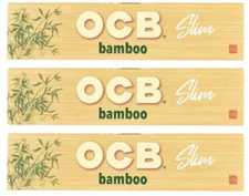 3x OCB Rolling Papers King Size Bamboo Papers  3 Packs *USA SHIPPED*