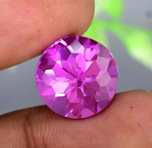 13x13mm Natural Pink Sapphire Best Quality Round Football Cut Loose Gemstone - Picture 5 of 5