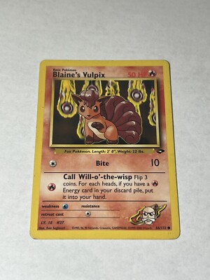 Pokmon TCG Blaine's Vulpix Gym Challenge 66 Regular Unlimited Common NM |  eBay