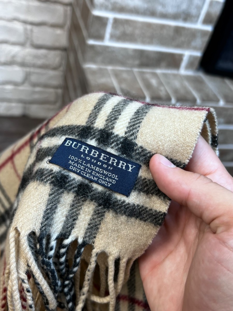 Burberry London Classic Check Wool Scarf Size 185 / 30 cms | eBay