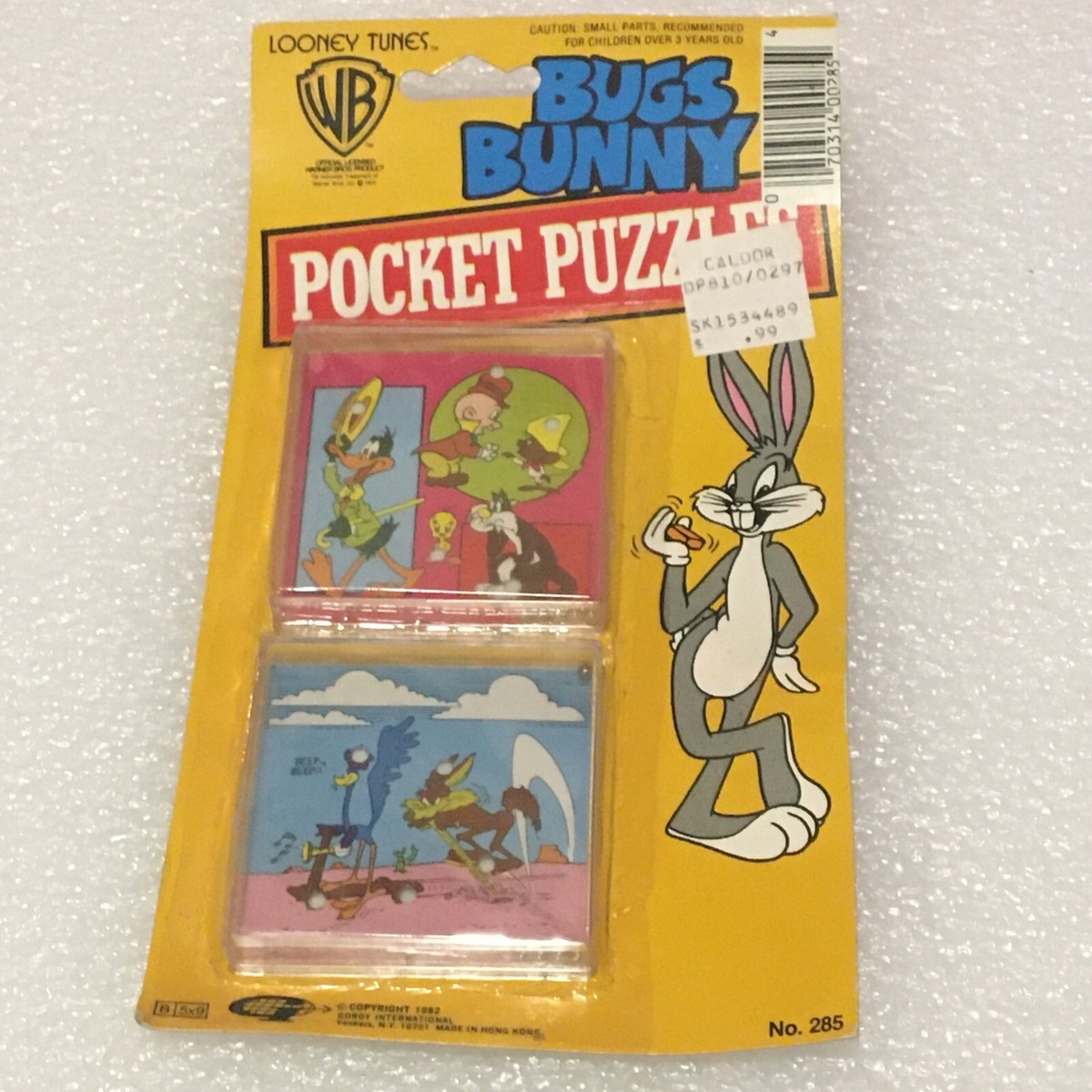 Warner Bros looney tunes bugs bunny pocket puzzle 1982 Sealed Vtg