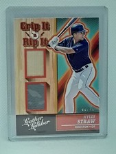 Myles Straw 2019 Leather & Lumber Grip It N Rip It DUAL PATCH /72 Houston Astros