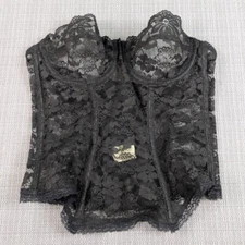 Dolores For Poirette Vintage Lace Boustier Corset Top Black Color 34 *No Straps*