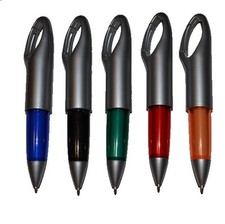 5 CARABINER CLIP PENS BLACK INK Free P&P! NEW & COOL!