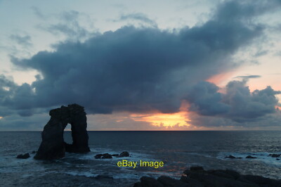 Photo 6x4 Sunset beyond Gaada Stack, Foula Da Toon o Ham  c2018