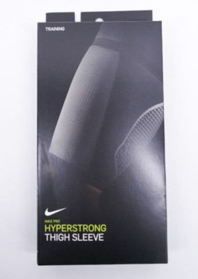 Nike Pro Hyperstrong Thigh Sleeve Adult Unisex Small Black/Grey