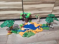 PLAYMOBIL GRAN RÍO 80 CMTS MONTAÑAS VEGETACIÓN ANIMALES ACACIAS AMAZON DIO...