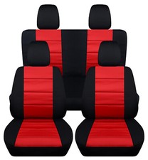 Custom Fit Suv Seat Covers 2tone Orangered Scheme Fits Jk Wrangler 2dr 07-18 Custom Fit Suv Seat Covers 2tone Orangered Scheme Fits Jk Wrangler 2dr 07-18