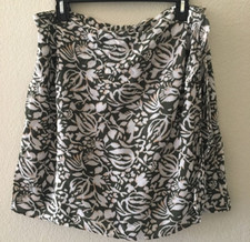 VTG,  LESLIE FAY SPORT  , Scooter Skirt/Shorts, Green/White, Side Tie, SZ 16-18.