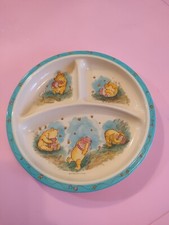Vintage Selandia Disney Winnie The Pooh Melamine Divided Dish Plate