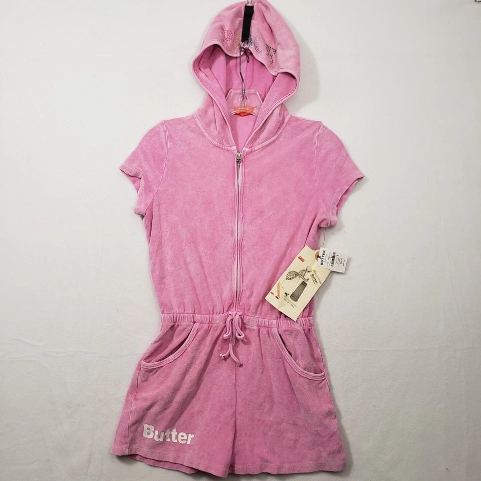 Mameluco de verano de tela de rizo supersuave BUTTER deslumbrado niñas grande rosa nuevo con etiquetas Foto 2 de 4